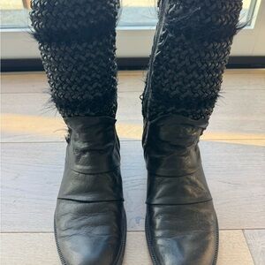 Sundance Black Textured Boots